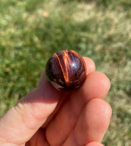 Red Tigers Eye Sphere small - Polished Stone