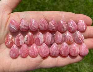 Rhodochrosite Cabochon - Polished Stone Teardrop