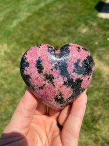 Rhodonite Heart Polished Stone