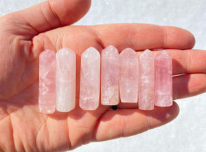 Rose Quartz Point Mini - Polished Crystal Tower