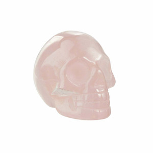 Rose Quartz Skull - Polished Crystal Sculpture
