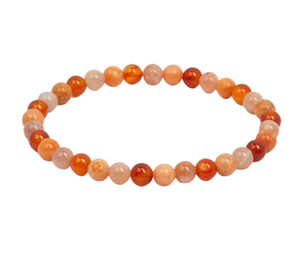 Sacral Chakra Elastic Bracelet - 6mm Beads 