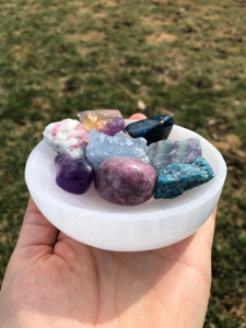 Selenite Bowl - Polished Dish ~2.75" 