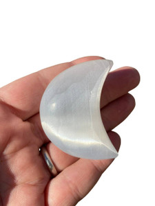Selenite Crescent Moon - Polished Stone