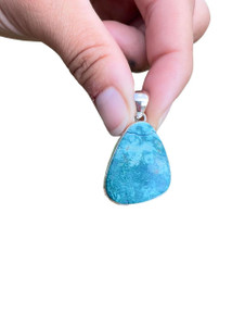 Shattuckite Polished Natural Pendant - Sterling Silver - No.236 