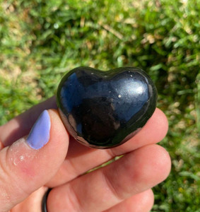 Shungite Heart - Polished Stone