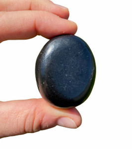 Shungite Palm Stone - Polished Stone Oval