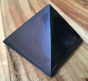 Shungite Pyramid Polished Stone - 1 to 4