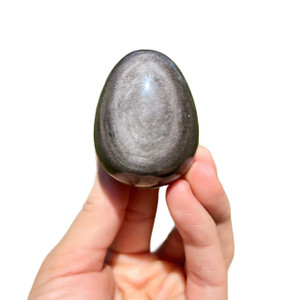 Silver Sheen Obsidian Egg 