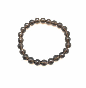 Smoky Quartz Elastic Bracelet - 8mm Beads