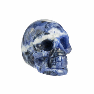 Sodalite Skull - Polished Stone Sculpture