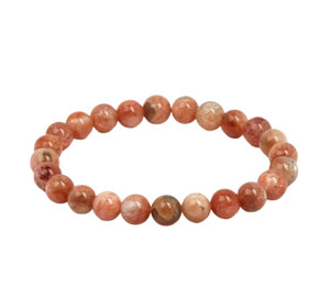 Sunstone Elastic Bracelet - Grade A - 6mm & 8mm Beads 