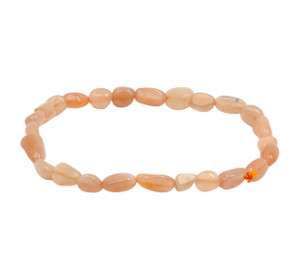 Sunstone Moonstone Chip Elastic Bracelet 