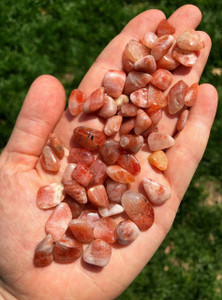 Sunstone Tumbled Stone Chip Grade AAA - Polished Sunstone Crystal