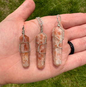 Sunstone Wire Wrapped Pendant