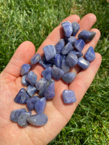 Tanzanite Tumbled Stone Chip Grade A - Polished Natural Tanzanite Chip Crystal