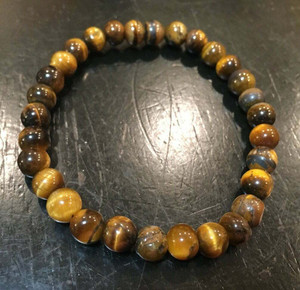 Tigers Eye Elastic Bracelet - 6mm and 8mm Beads