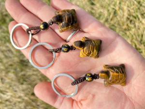 Tigers Eye Turtle - Polished Stone Sculpture