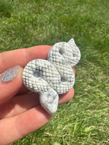 White Howlite Snake 