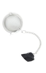 Raw Black Obsidian Crystal Tea Infuser 
