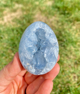 Raw Celestite Egg Cluster Geode 