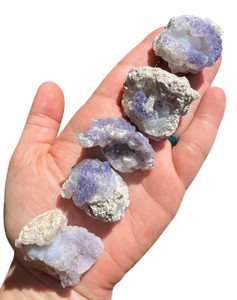 Raw Fluorite and Chalcedony Geode 