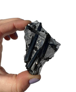 Raw Tourmalinated Clear Quartz Crystal Raw Tourmalinated Clear Quartz Crystal