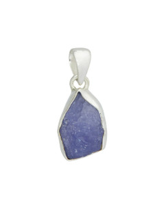 Tanzanite Pendant - Sterling Silver - Raw - No.471