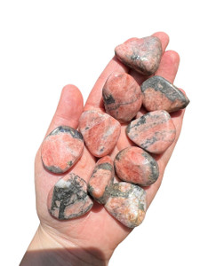 Triplite Wagnerite Pyrite Tumbled Stone - A Grade
