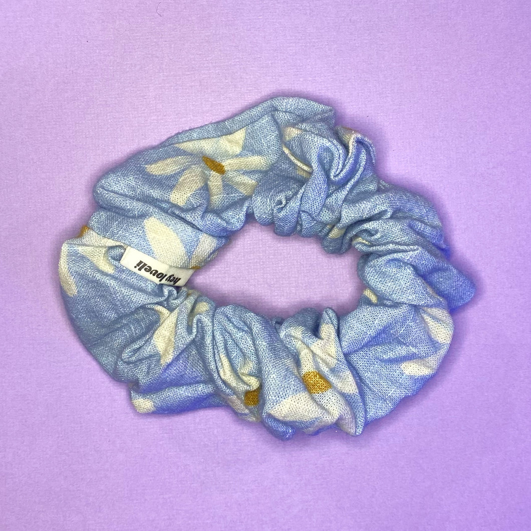 Blue Flowers Regular Scrunchie