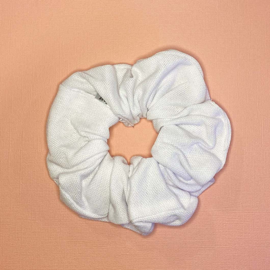 White Regular Scrunchie