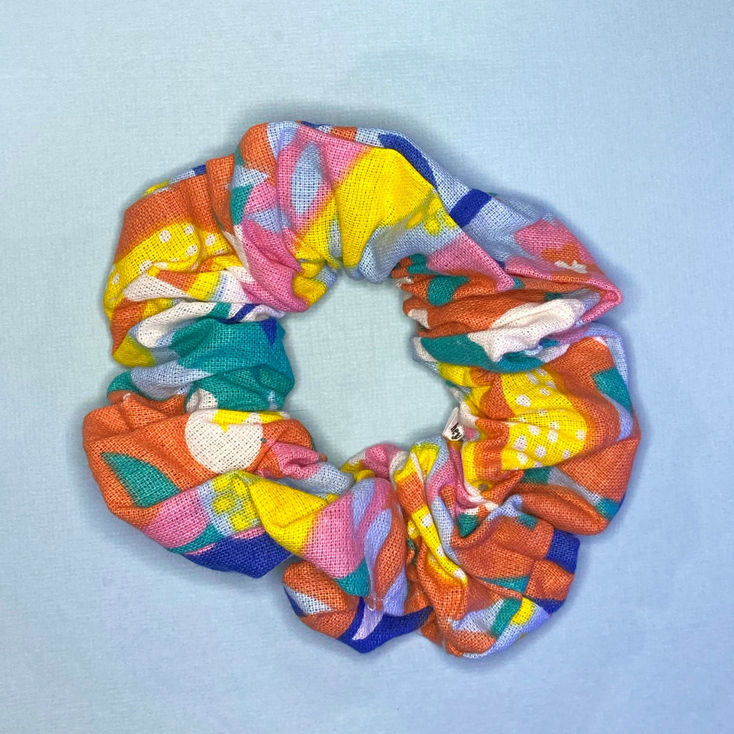 Coloured Flowers Regular Scrunchie