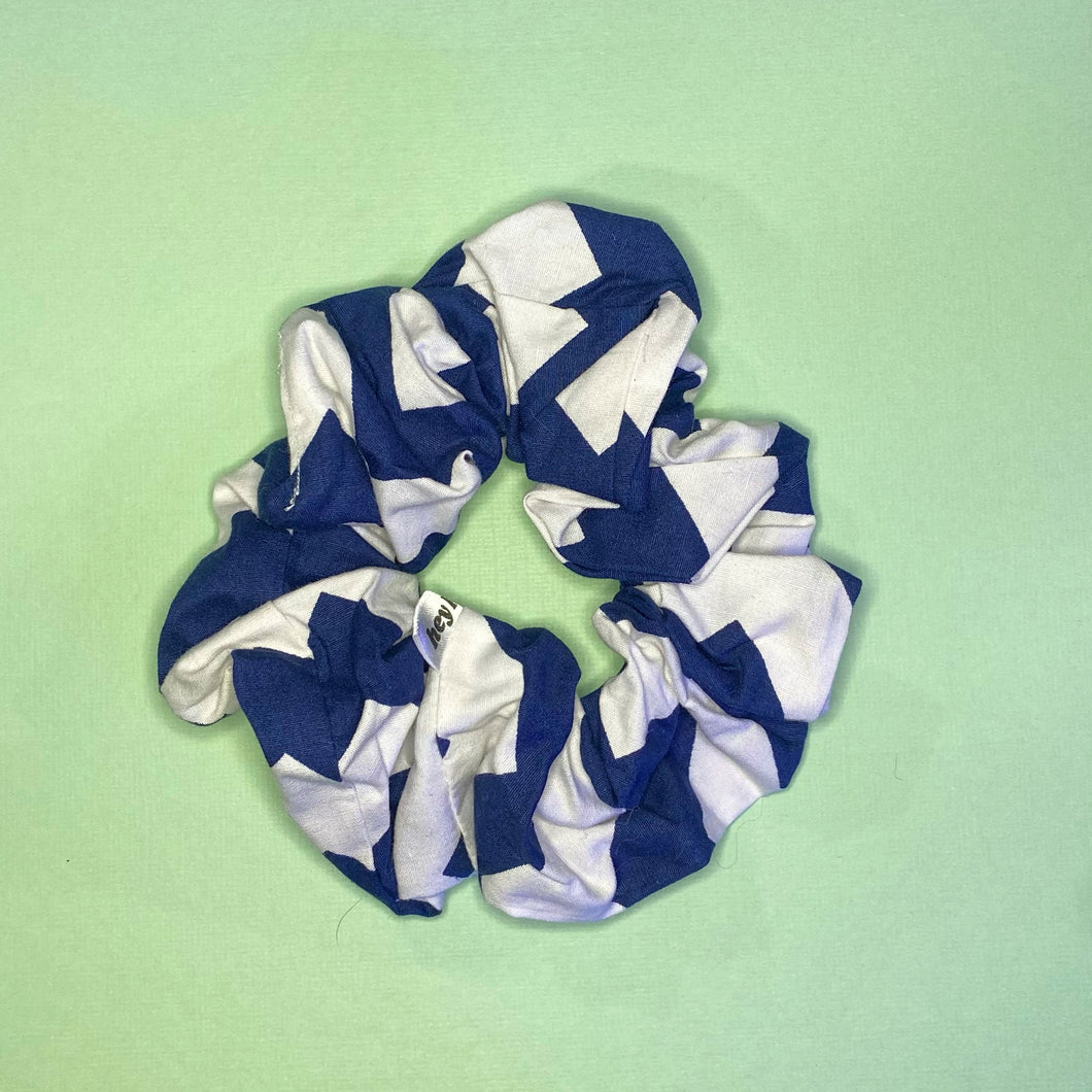 Navy Pattern XL Scrunchie