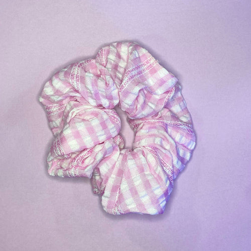 Pink Gingham XL Scrunchie