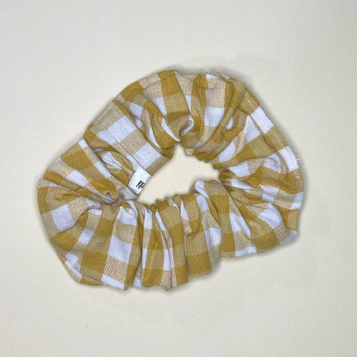 Mustard Gingham Regular Scrunchie