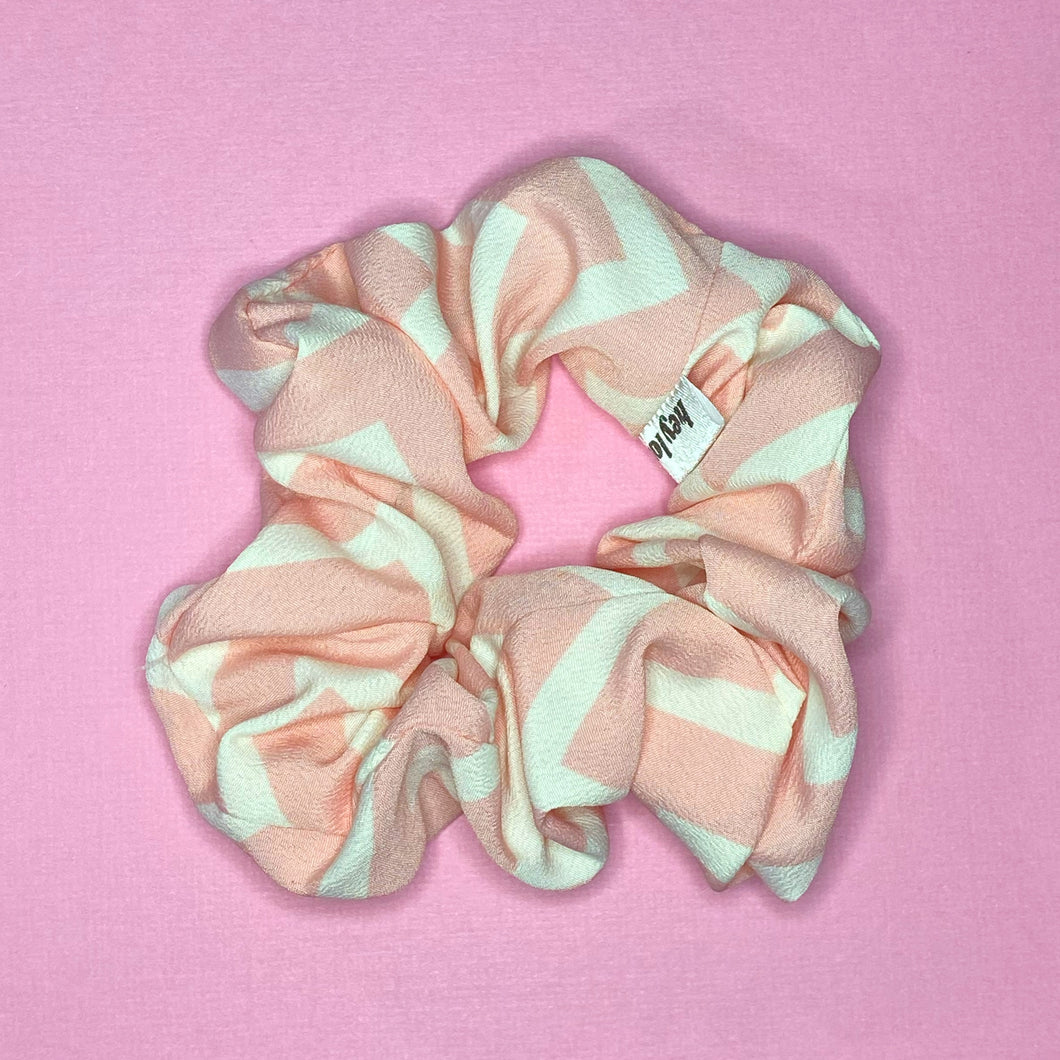 Pink Chevron Regular Scrunchie