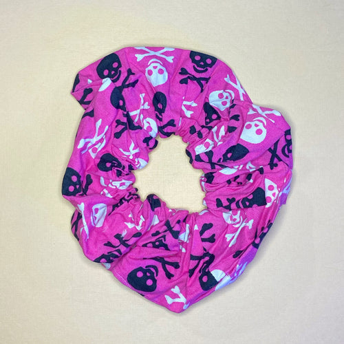 Pink Skulls XL Scrunchie