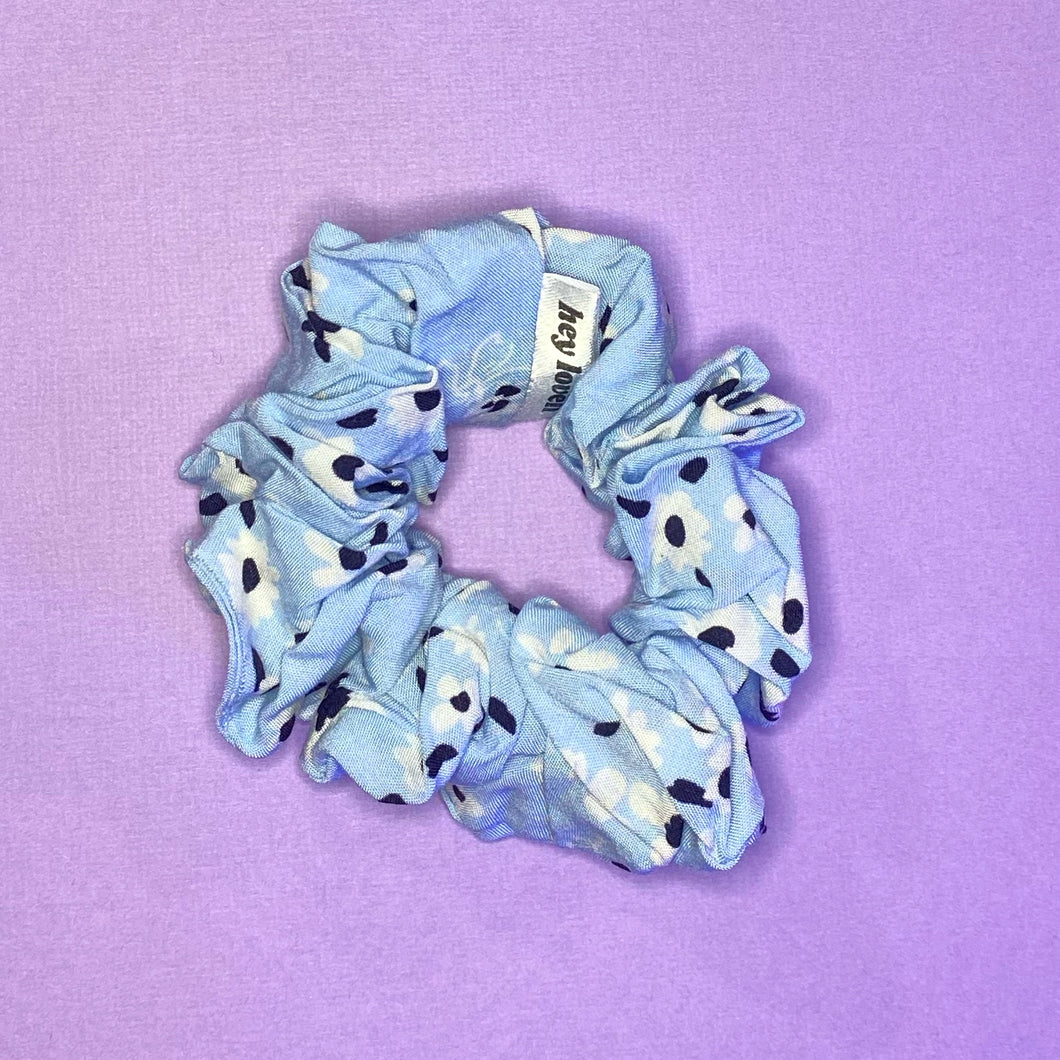 Blue Floral Regular Scrunchie