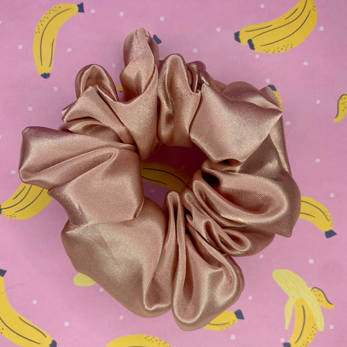 Caramel Satin Regular Scrunchie